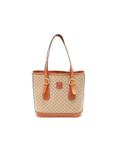 Celine Céline Macadam Tote Bag In Sand