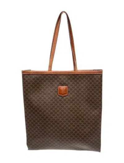 Pre-owned Celine Macadam Tote In Brown