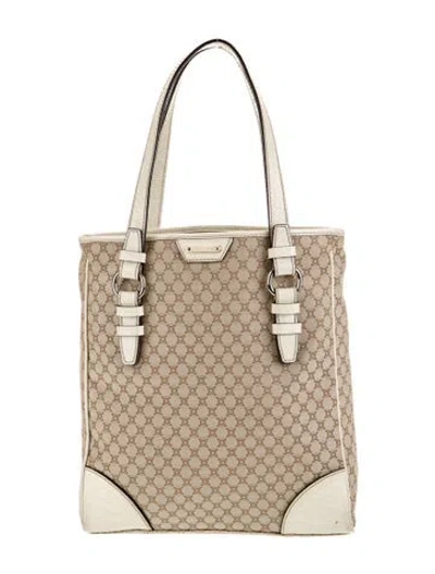 Pre-owned Celine Macadam Tote In Neutral