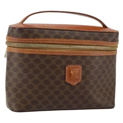 Pre-owned Celine Macadam Vanity Bag Canvas Brown Canvas Bag ()