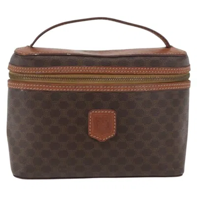 Pre-owned Celine Macadam Vanity Bag Canvas Brown Canvas Clutche & Pouche Bag ()
