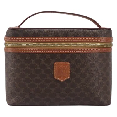 Pre-owned Celine Macadam Vanity Canvas Brown Canvas Clutche & Pouche Bag ()