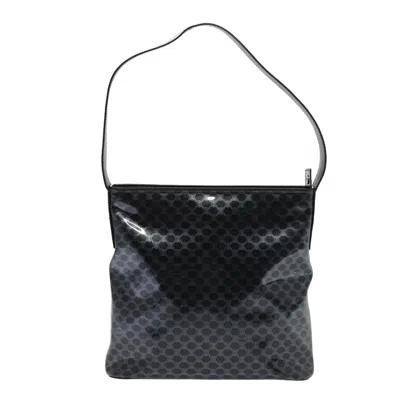 Pre-owned Celine Macadam Vinyl Shoulder Bag () In Black