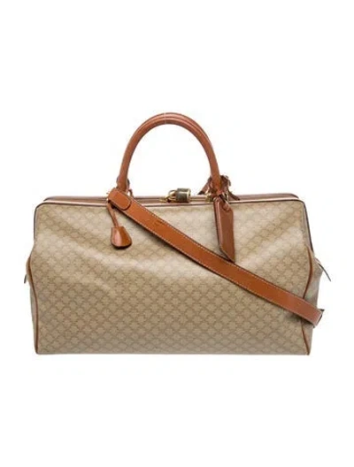 Pre-owned Celine Macadam Weekender Bag In Neutral