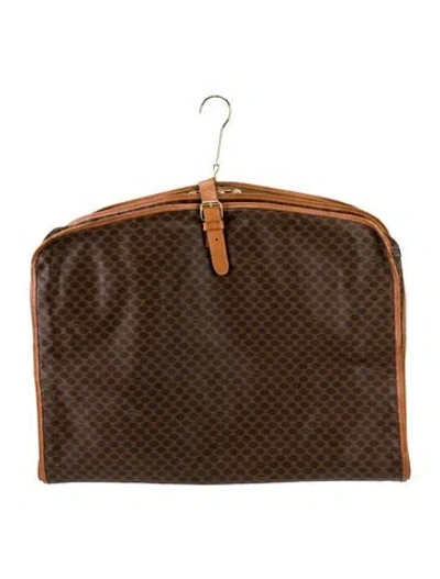 Pre-owned Celine Macadam Weekender Bag Vintage In Brown