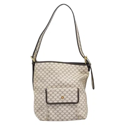 Pre-owned Celine Céline Macadam White Canvas Shoulder Bag ()
