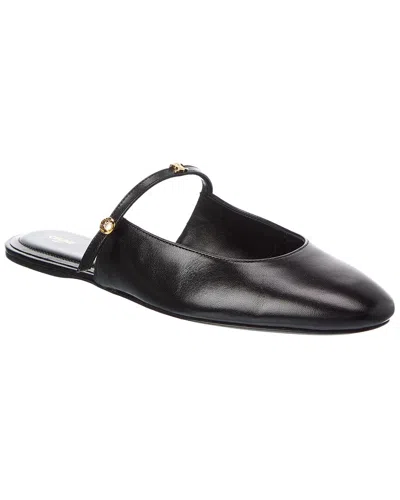 Celine Macaron Leather Mule In Black