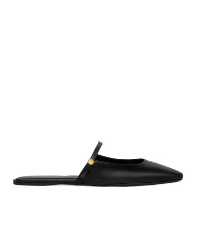 Celine Macaron Mule In Goatskin In Black
