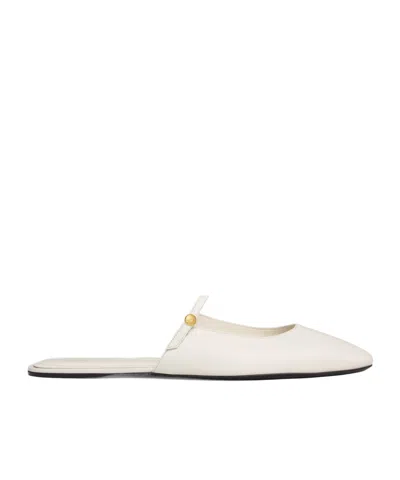 Celine Macaron Mule In Goatskin In White