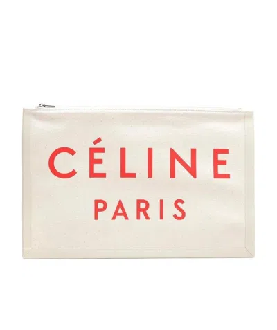 Celine Made In Large Clutch Bag In Neutral