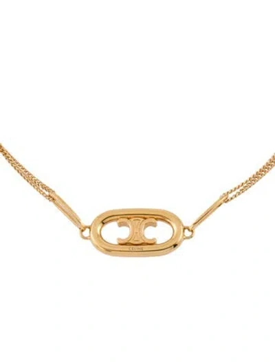 Pre-owned Celine Maillon Triomphe Necklace, 16.25" In Multi