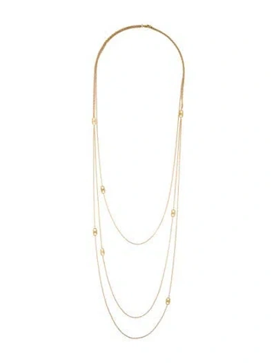 Pre-owned Celine Maillon Triomphe Sautoir Multistrand Necklace, 30"