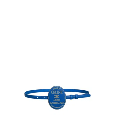 Celine Maison  Belt 13mm In Smooth Calfskin In Transparent
