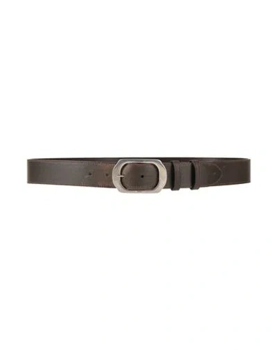 Celine Man Belt Dark Brown Size 38 Pvc - Polyvinyl Chloride, Cotton, Polyurethane