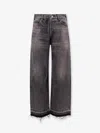 Celine Straight Leg Trousers Faded Effect In Gray
