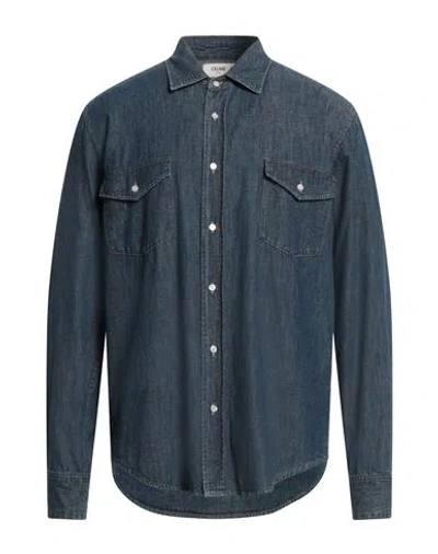 Celine Denim Shirts In Blue