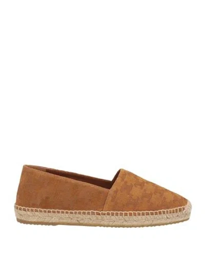 Celine Taillat Triomphe Suede Espadrilles Men In Brown