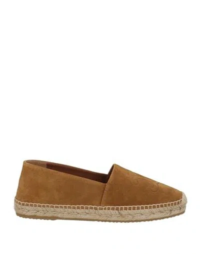 Celine Taillat Triomphe Suede Espadrilles Men In Brown