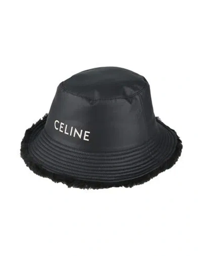 Celine Man Hat Black Size L Polyester