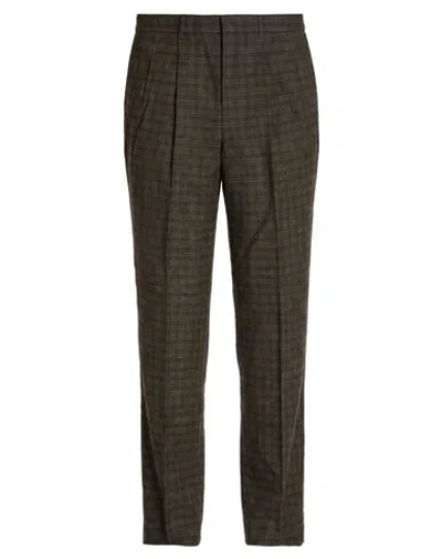 Celine Man Pants Dark Green Size 32 Wool In Brown