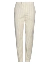 Celine Wool Striped Pants With Flared Legs And Classic Fit In White