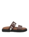 Celine Man Sandals Brown Size 9 Leather In Brown