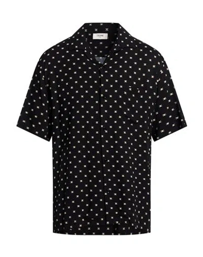 Celine Man Shirt Black Size 15 ½ Viscose