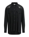 Celine Man Shirt Black Size 16 Viscose In Black
