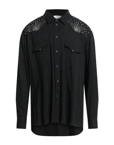 Celine Man Shirt Black Size 16 Viscose