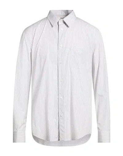 Celine Man Shirt Light Grey Size 16 Cotton In White
