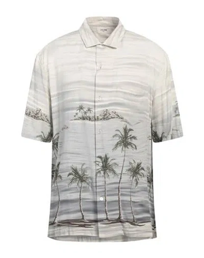 Celine Man Shirt Light Grey Size 17 Viscose
