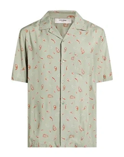 Celine Man Shirt Sage Green Size 15 ¾ Viscose