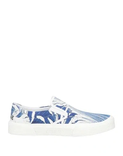 Celine Man Sneakers Azure Size 9 Textile Fibers In Blue