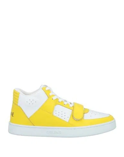 Celine Man Sneakers Yellow Size 8 Leather