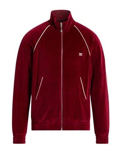Celine Man Sweatshirt Burgundy Size L Cotton, Polyamide