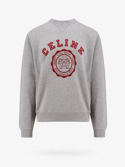 Celine Man Sweatshirt Man Grey Sweatshirts In Gray