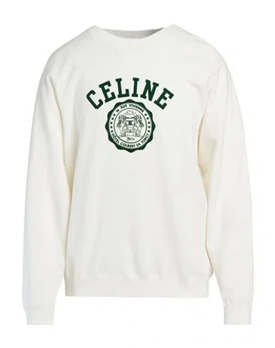 Celine Man Sweatshirt White Size L Cotton
