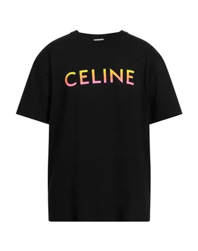 Celine Man T-shirt Black Size M Cotton