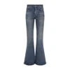 Celine Woman Jeans Blue Size 30 Cotton In Blue