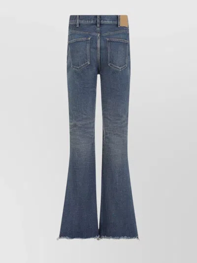Celine Marco Flared Low-waist Regular Jeans In Blue