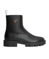 Celine Chunky Sole Round Toe Zipped Boot In Black
