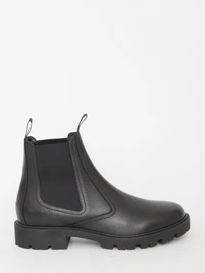 Celine Margaret Chelsea Boots In Black