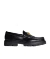 Celine Universite Triomphe Chain Leather Loafer In Black