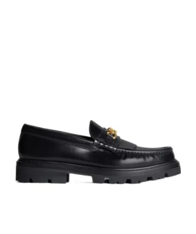 CELINE CELINE MARGARET LOAFER WITH TRIOMPHE CHAIN IN POLISHED BULL