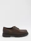 Celine Margaret Derby Loafer In Waxed Suede Calfskin In Brown