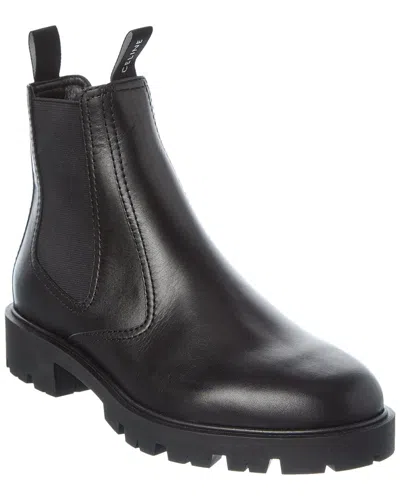 Celine Margaret Leather Chelsea Boot In Black