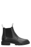 Celine Margaret Leather Chelsea Boots In Black