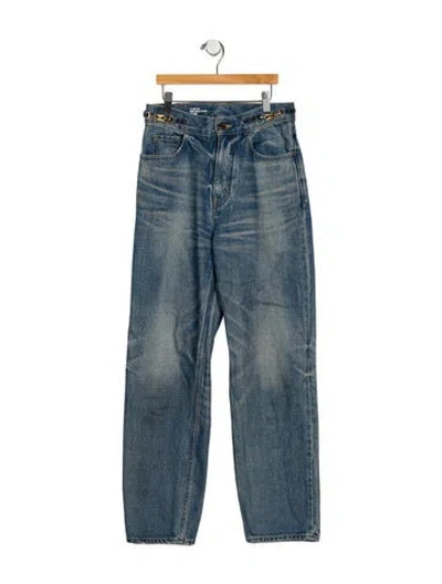 Pre-owned Celine Margaret Straight Leg Jeans In Blue