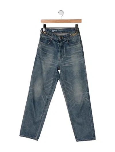 Pre-owned Celine Margaret Straight Leg Jeans In Blue