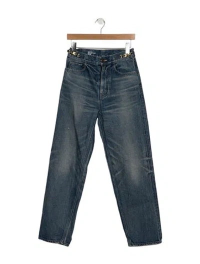 Pre-owned Celine Margaret Straight Leg Jeans In Blue